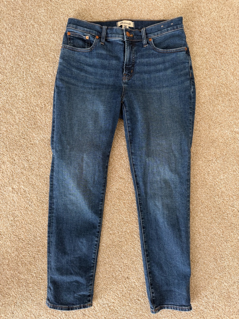 Madewell Women’s Straight-Leg Jeans in Dark Blue Wash